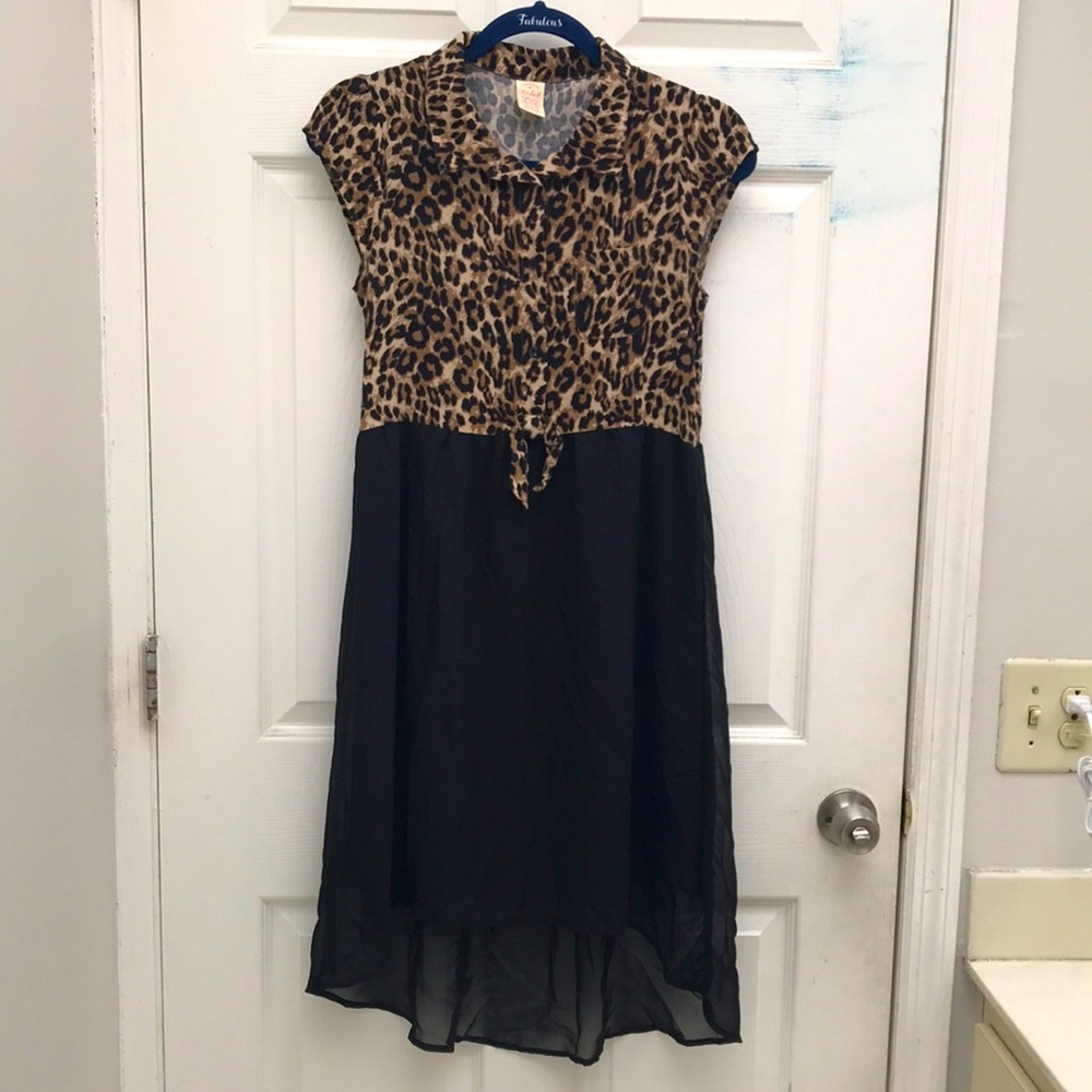 Faded Glory High Low Leopard Print Dress